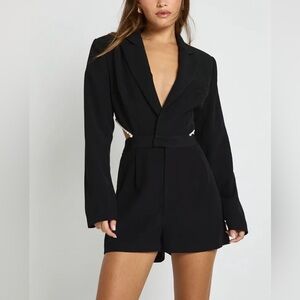 Boohoo Black Blazer Jumpsuit